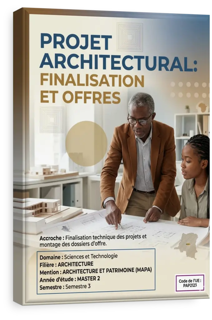 Étudiants travaillant sur les plans de restauration d'un monument historique.