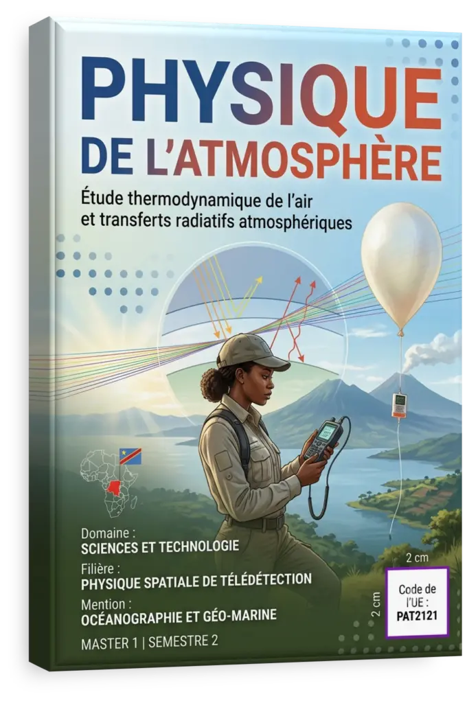 Image satellitaire de l'atmosphère au-dessus de la République Démocratique du Congo.