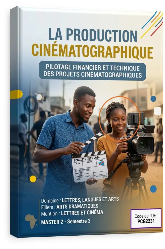 Étudiants en cinéma sur un plateau de tournage en République Démocratique du Congo.