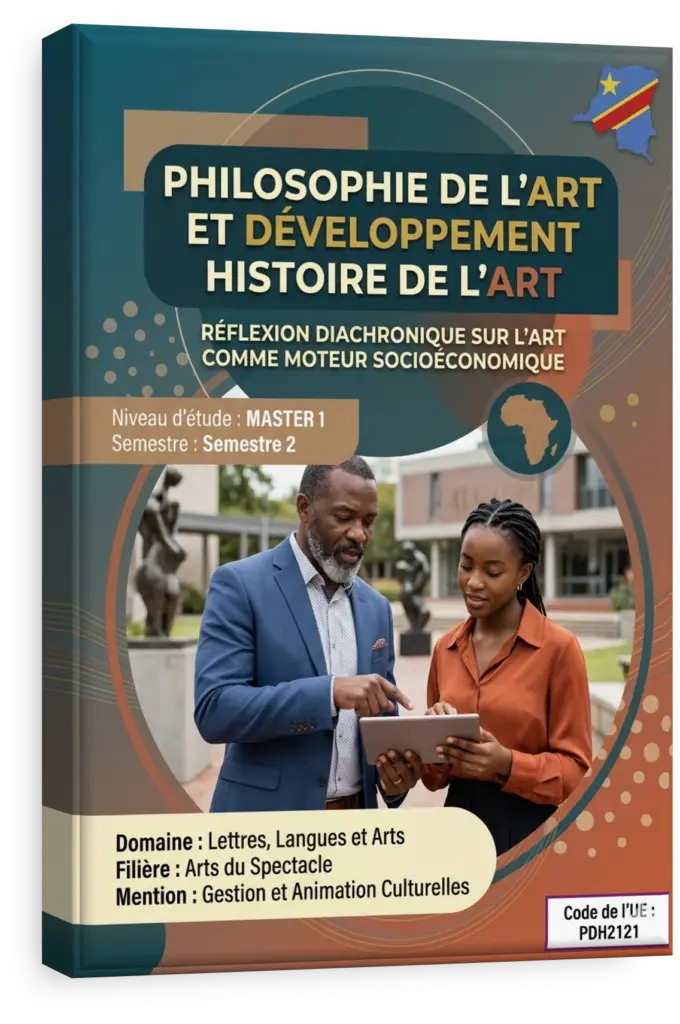 Étudiants en RDC analysant une œuvre d'art contemporain africain.