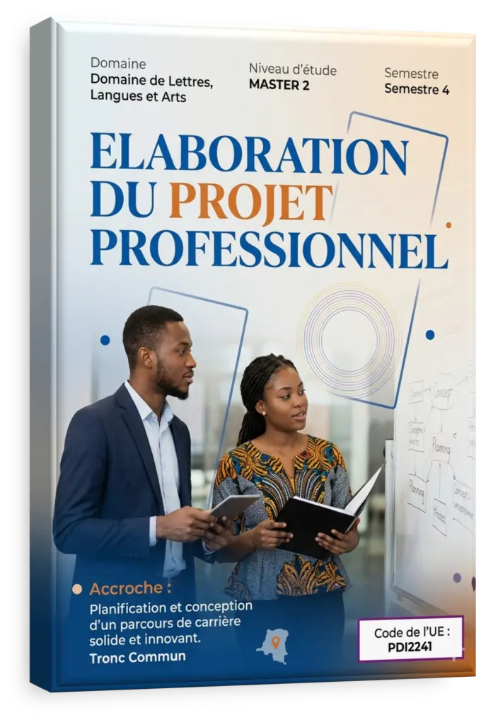 Étudiants en RDC collaborant sur un projet professionnel dans le domaine des arts et de la culture.