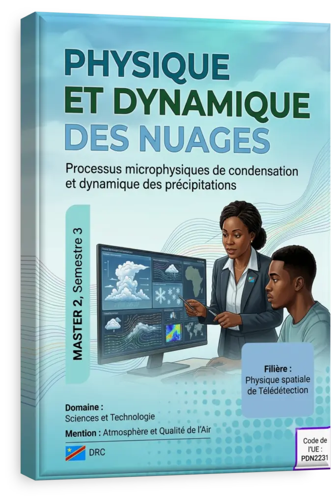 Image satellite de formations nuageuses au-dessus de la République Démocratique du Congo.