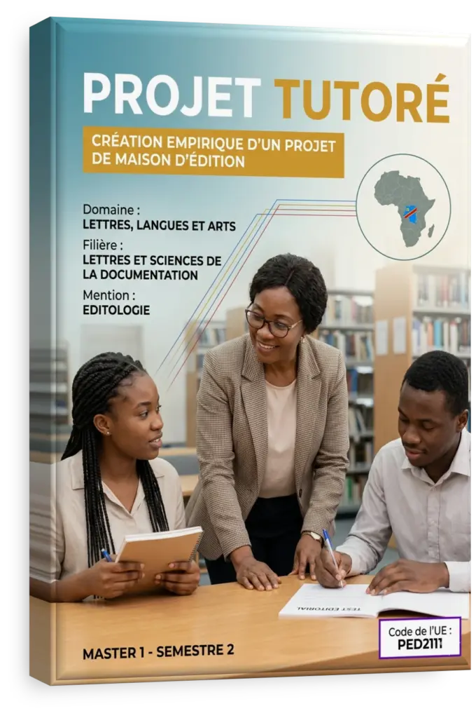 Étudiants présentant un projet de création d'une maison d'édition.