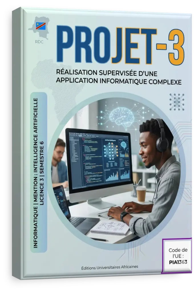 Étudiants en informatique en RDC collaborant sur un projet de développement logiciel.