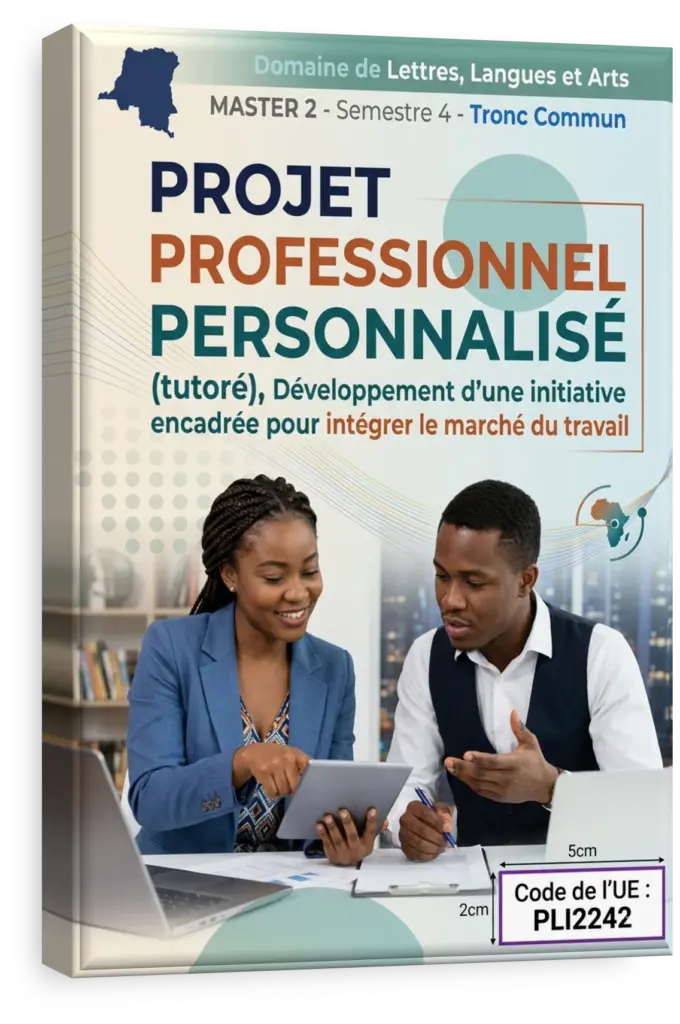 Étudiant en RDC travaillant sur son projet professionnel personnalisé avec un tuteur.