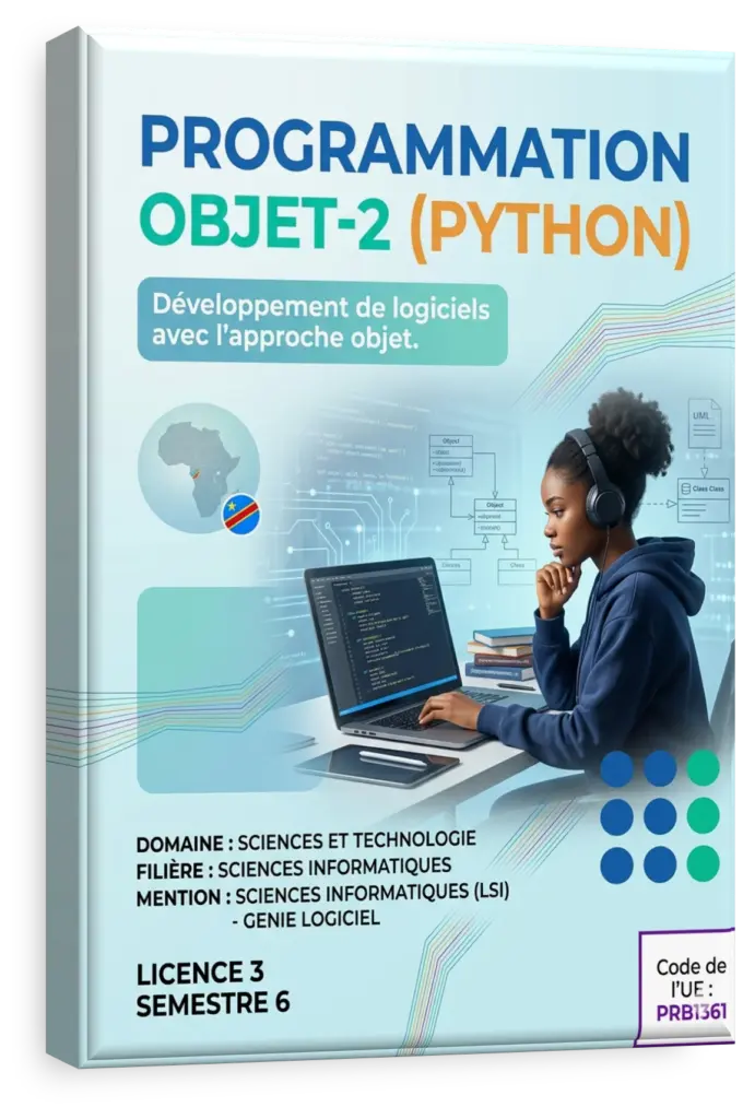 Logo Python avec des icônes représentant les design patterns et l'analyse de données.