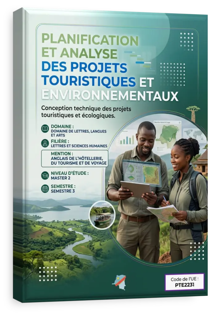 Paysage luxuriant en RDC symbolisant l'union du tourisme et de la protection de l'environnement.