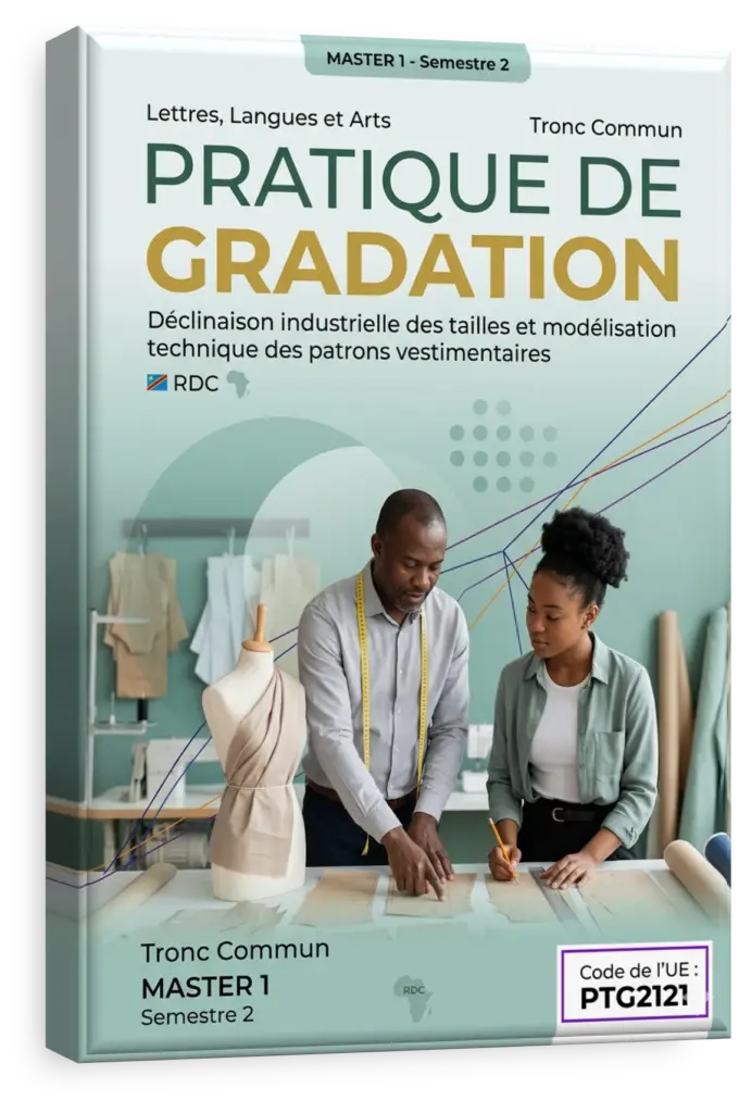 Étudiant en design de mode appliquant la technique de gradation sur des patrons de vêtements.