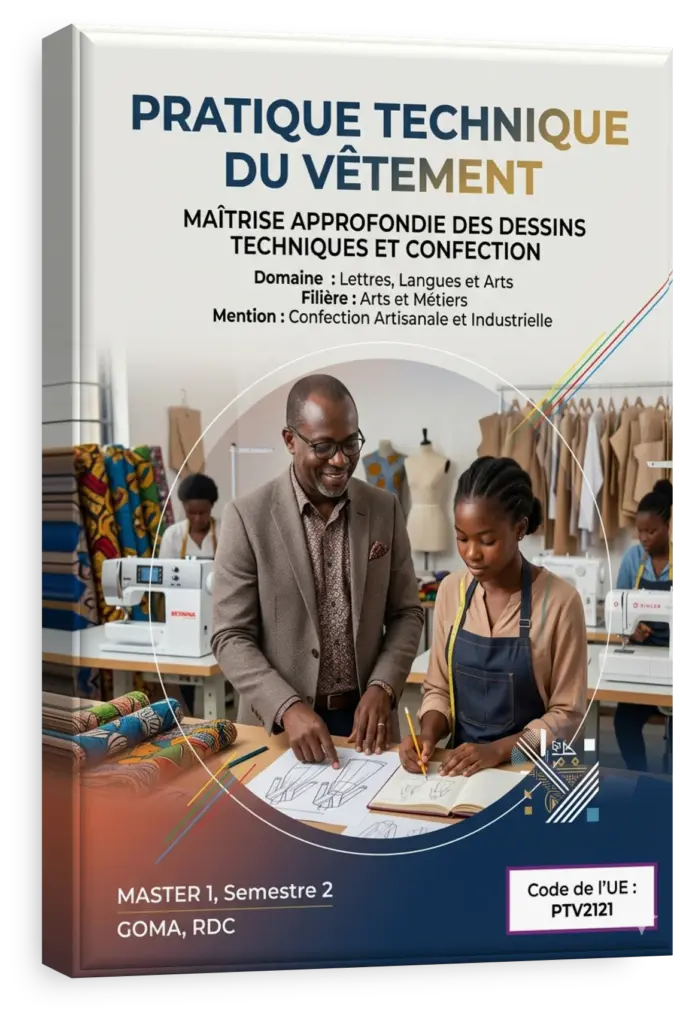 Étudiant en stylisme travaillant sur un prototype de vêtement dans un atelier de couture.