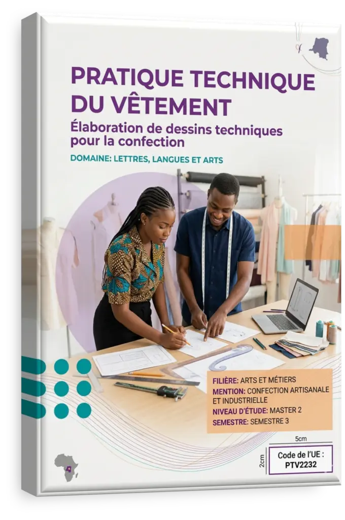 Étudiants en pratique technique du vêtement travaillant dans un atelier de couture.