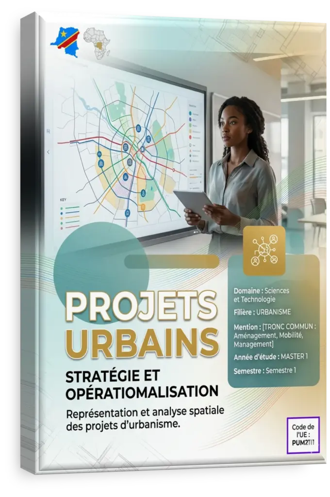 Carte de planification d'un projet de mobilité urbaine.