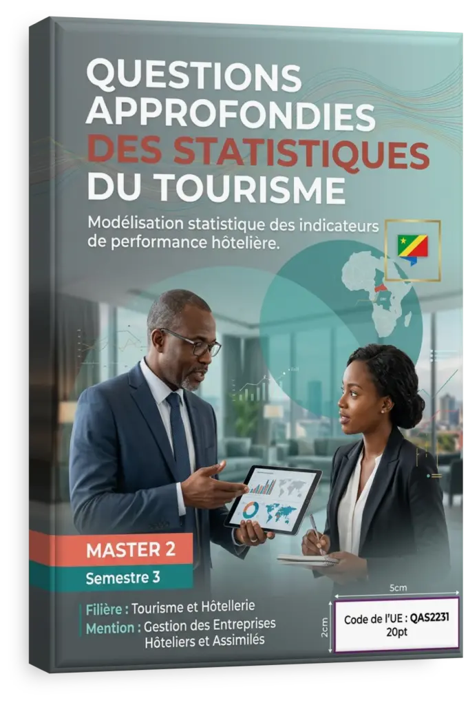 Graphique de statistiques de performance hôtelière pour un cours sur le tourisme.