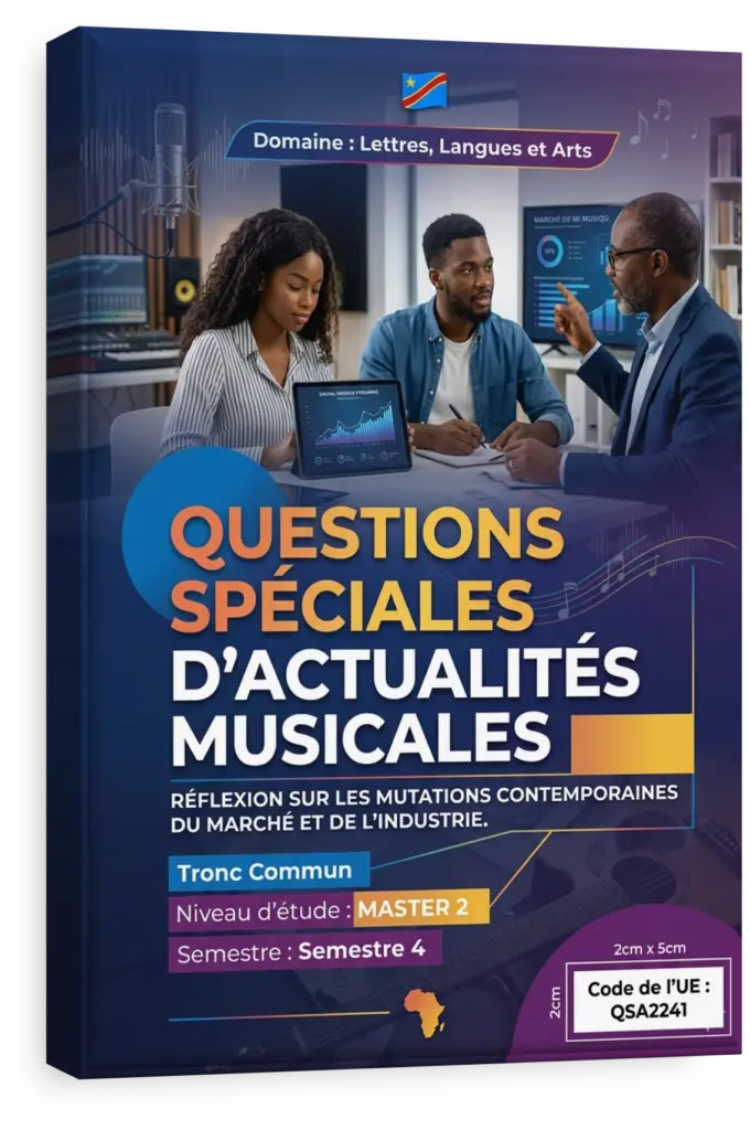 Étudiant analysant des graphiques de streaming musical sur un ordinateur portable en RDC.