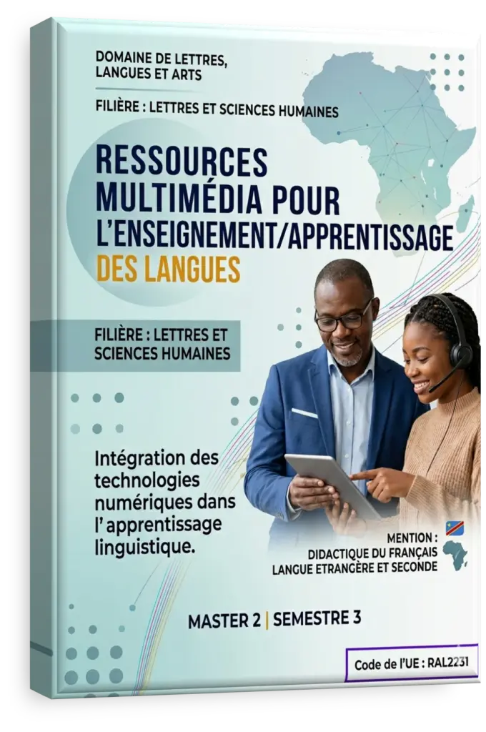 Étudiants en RDC utilisant des ordinateurs pour l'apprentissage des langues.
