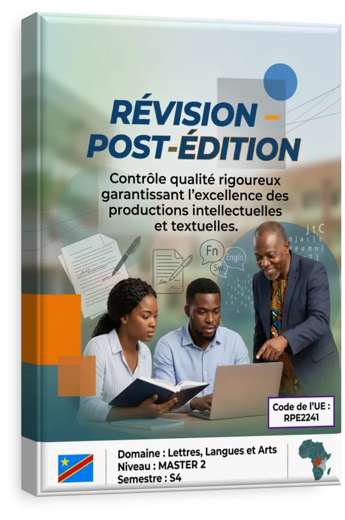 Étudiant en traduction effectuant une révision et post-édition sur un ordinateur.