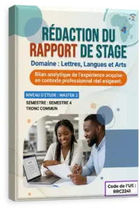 Rédaction du rapport de stage