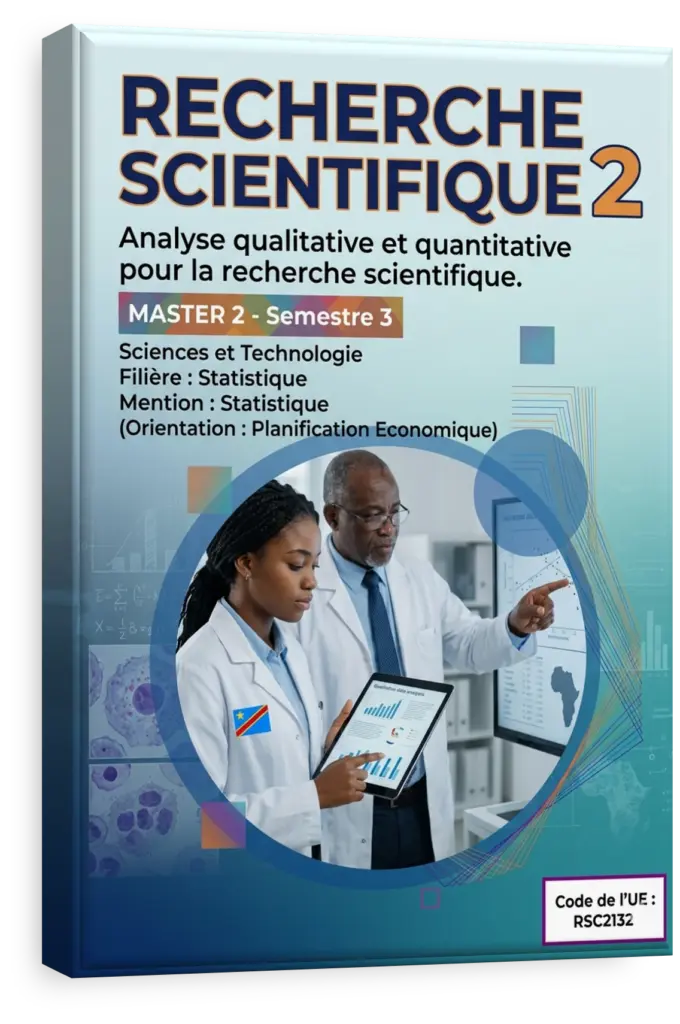 Étudiants en sciences et technologie en RDC analysant des données de recherche.