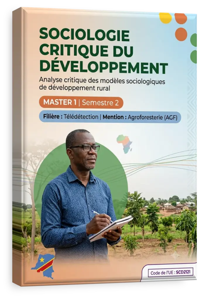 Étudiants congolais en classe de sociologie analysant un projet de développement rural.