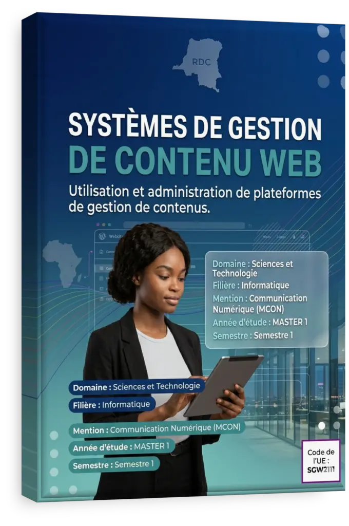 Étudiant en RDC suivant le cours sur les systèmes de gestion de contenu web.