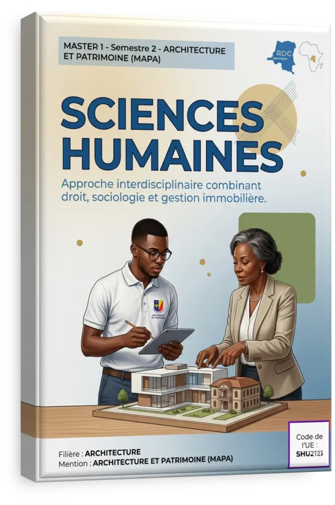 Étudiants en sciences humaines analysant un plan d'aménagement urbain en RDC.
