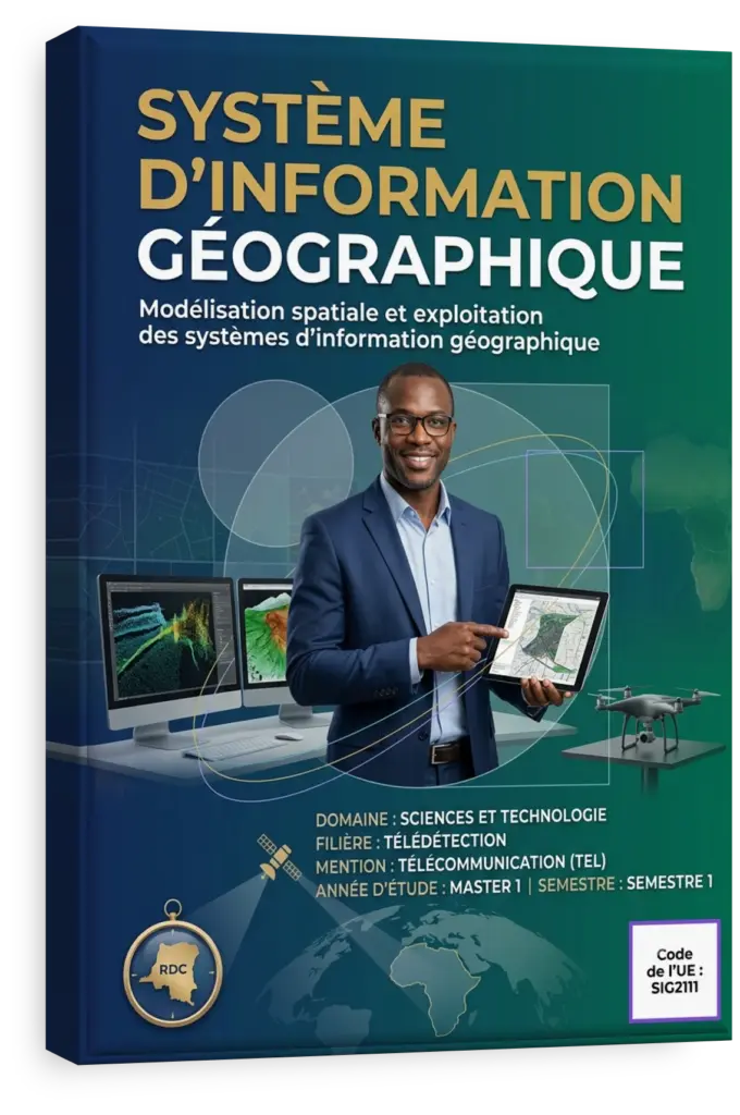 Carte de la RDC avec des points de données représentant les infrastructures de télécommunication.
