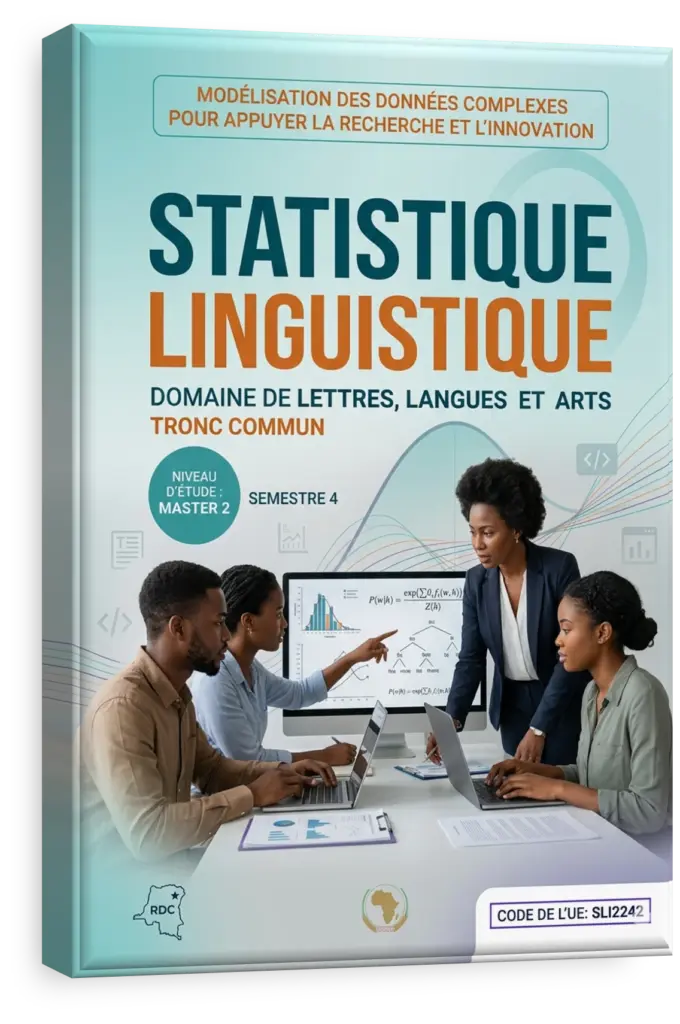 Graphique illustrant l'analyse statistique de corpus textuels pour le cours de statistique linguistique.
