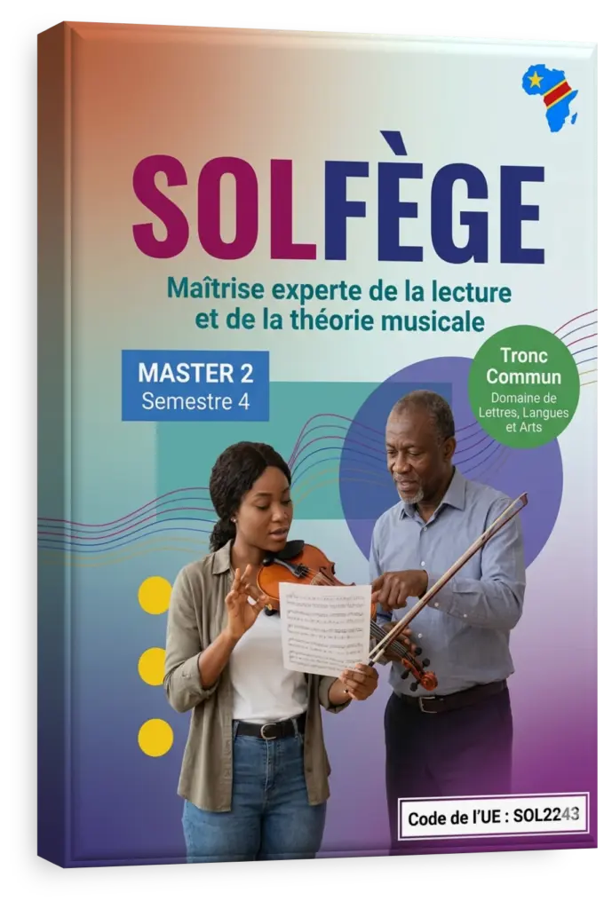 Partition musicale complexe pour un cours de solfège universitaire.