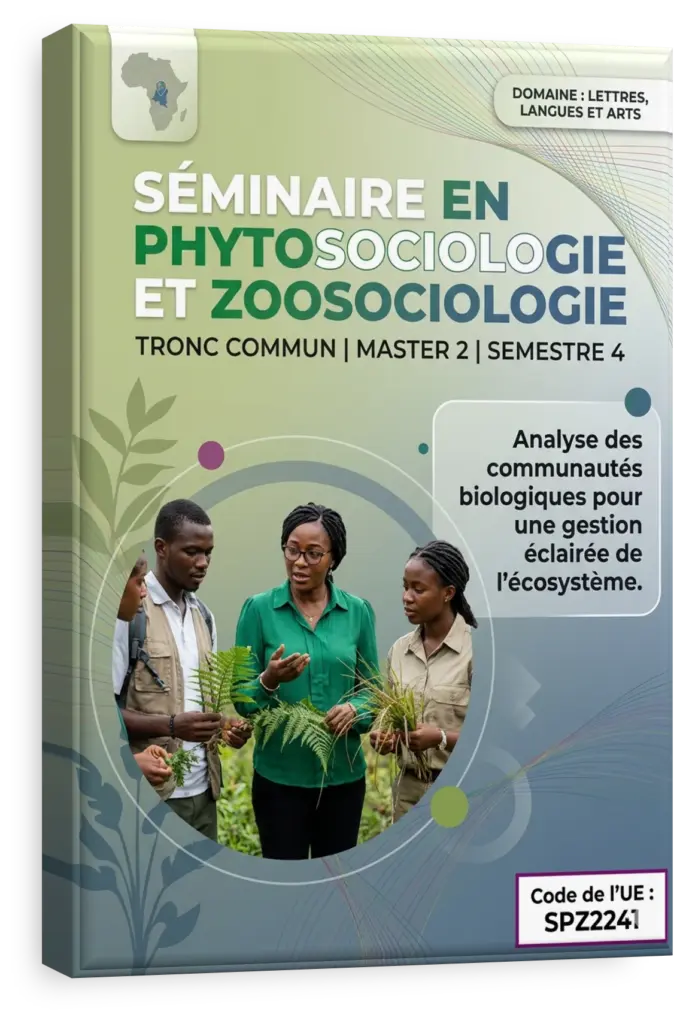 Étudiants en RDC étudiant la flore lors d'un séminaire en phytosociologie.