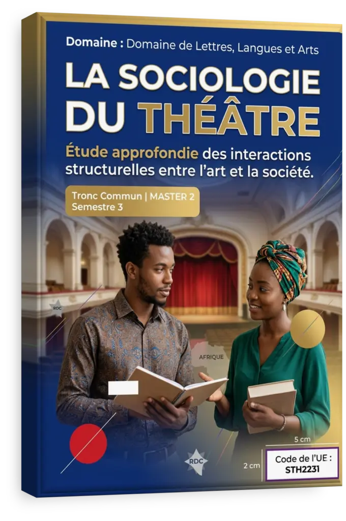 Scène de théâtre congolais illustrant une performance artistique et sociale.