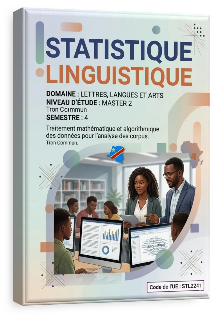 Graphique de fréquence de mots superposé à une carte de la RDC, illustrant la statistique linguistique.