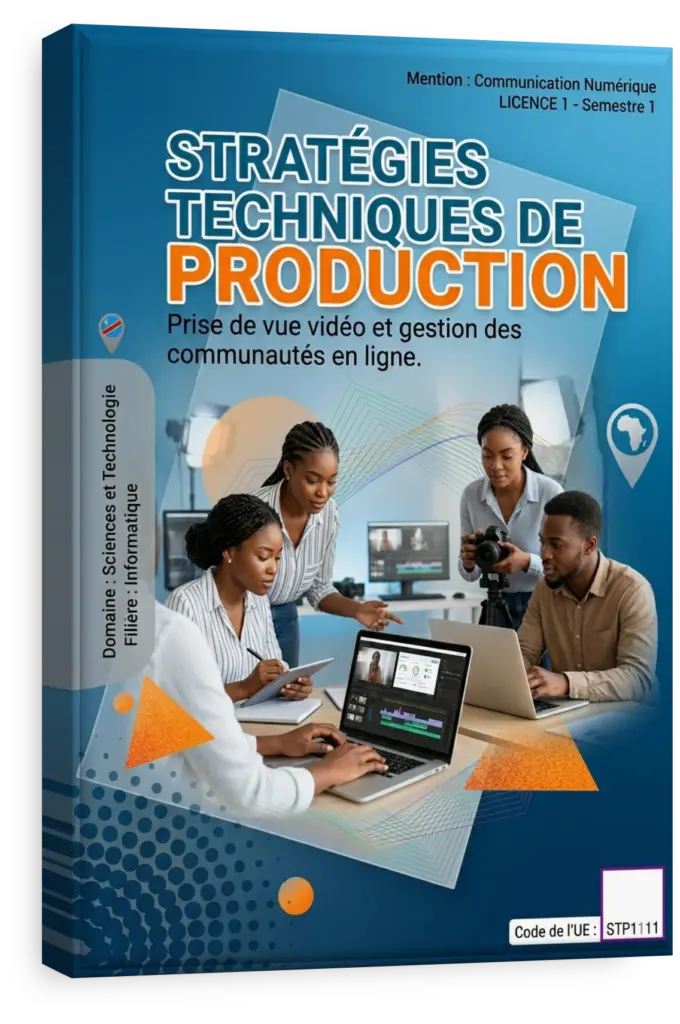 Étudiants en RDC apprenant les stratégies de production vidéo pour les réseaux sociaux.