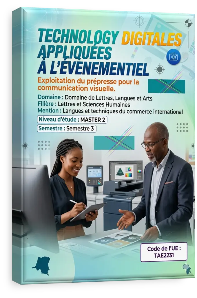 Étudiants en RDC utilisant des technologies digitales pour la planification d'un événement.