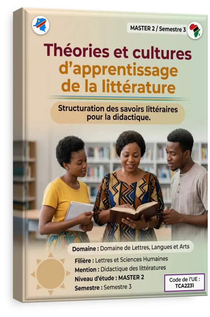 Étudiants en RDC analysant des textes littéraires en groupe.
