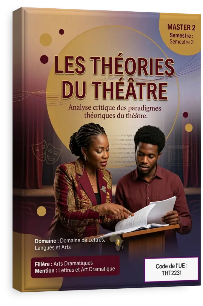 Masques de théâtre symbolisant les théories théâtrales.