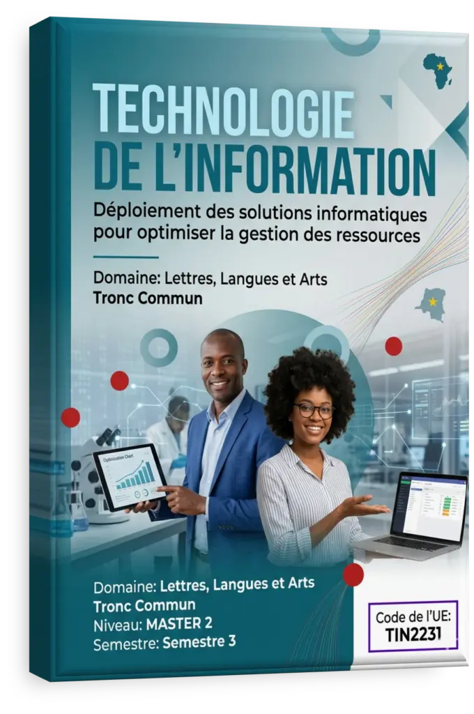 Étudiants congolais dans une salle informatique apprenant la technologie de l'information.