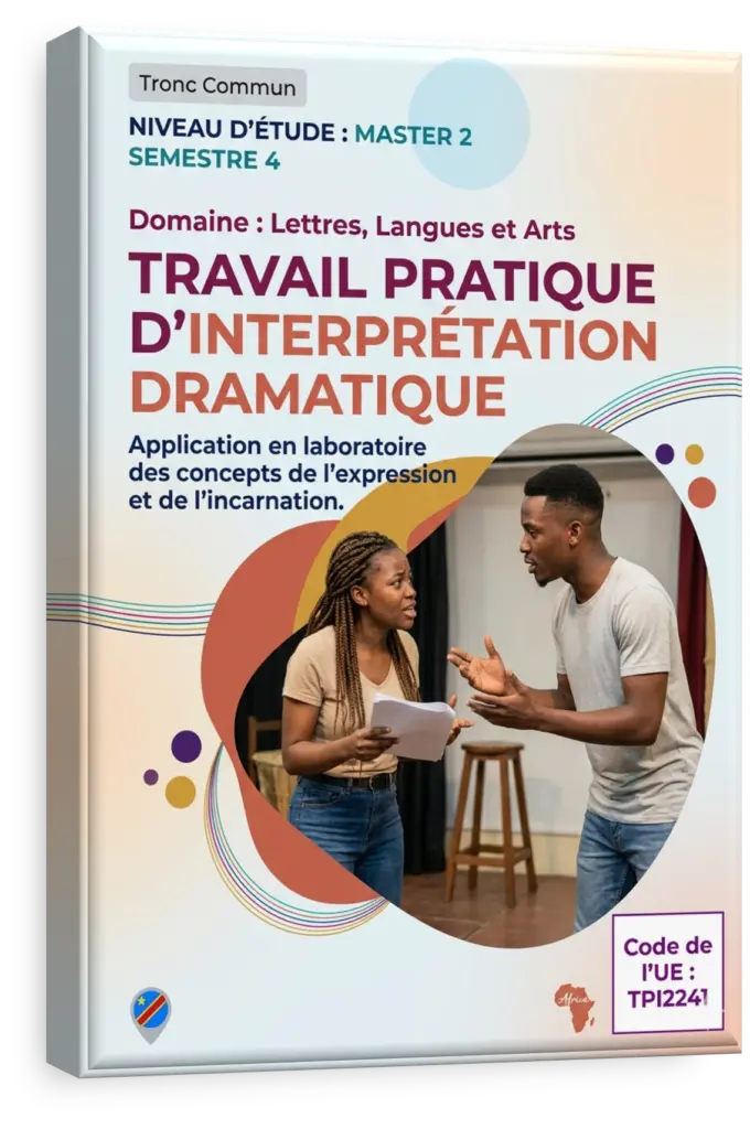 Étudiants en RDC participant à un atelier de théâtre et d'interprétation dramatique sur scène.