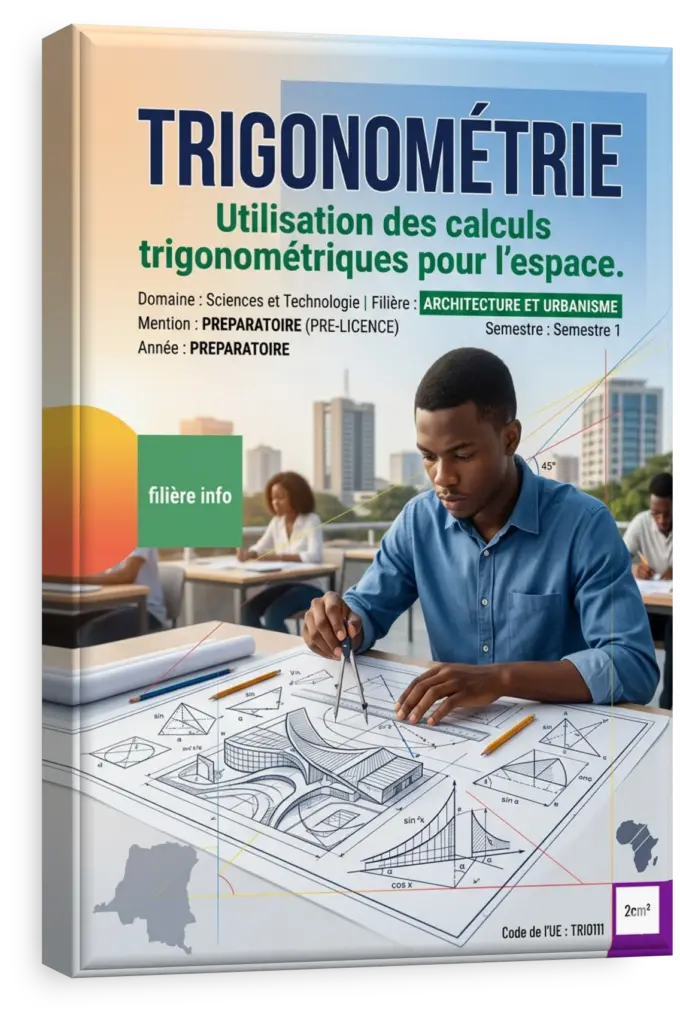 Schéma des relations trigonométriques dans un cercle unitaire.