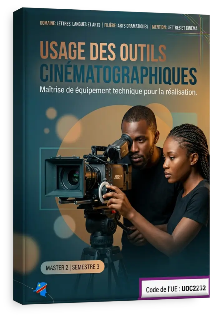 Étudiants en cinéma utilisant une caméra professionnelle sur un plateau de tournage.