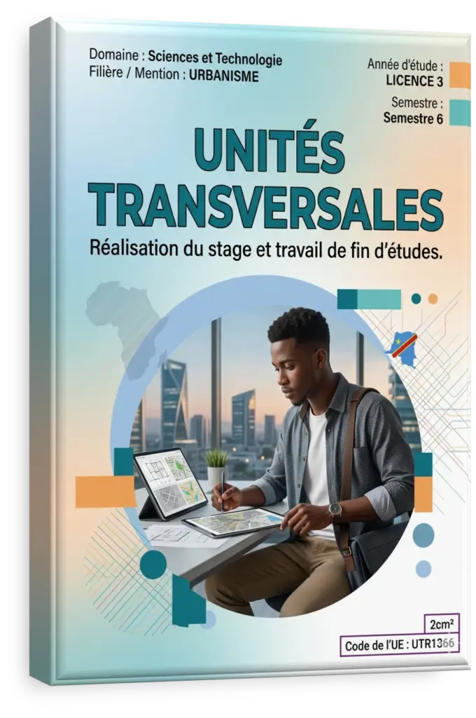 Étudiants en sciences et technologie collaborant sur un projet d'urbanisme en RDC.